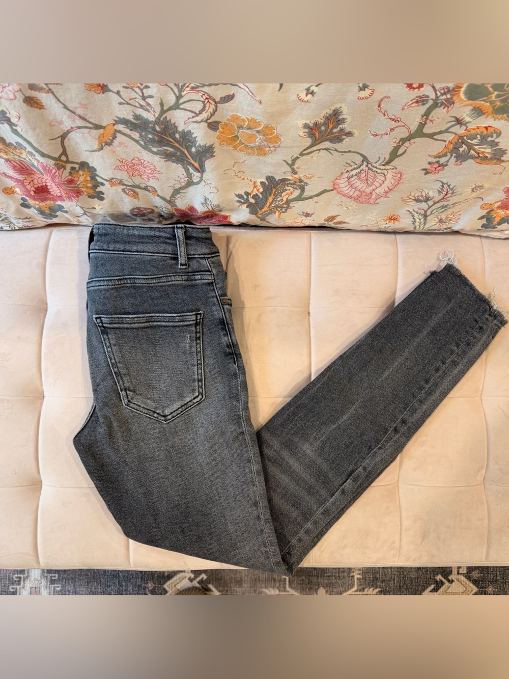 Zara Charcoal Grey High-Rise Skinny Jeans